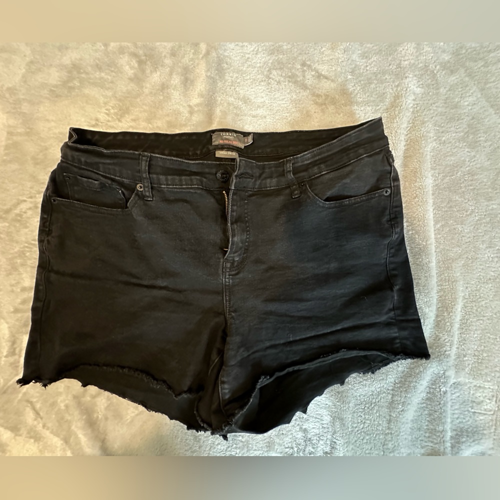 Shorts black denim